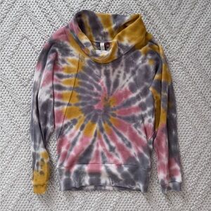 Pilcro Anthropologie Tie-Dye Waffle Funnel Neck Sweater XS